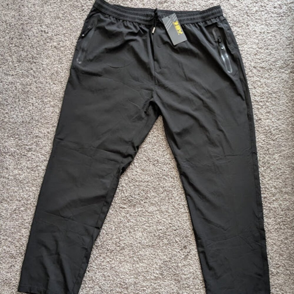TBMPOY black athletic zippered pockets joggers